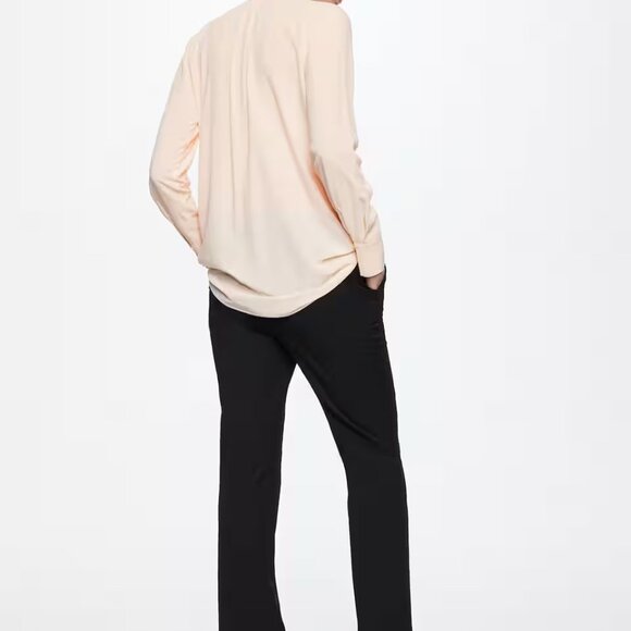 Mango MNG Pink Blouse w/Flower detail Size XS - Picture 3 of 14